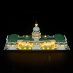BRIKSMAX LED apgaismojuma komplekts priekš The Capitol, saderīgs ar Lego 21030 celtniecības bloku modeli - bez Lego komplekta