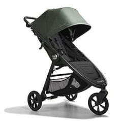 Baby Jogger City Mini GT2 vieglie kombinētie ratiņi | 4 WD piekare visiem reljefiem | Ātri salokāms ar vienu roku mazs bagijs | Briar Green (zaļš