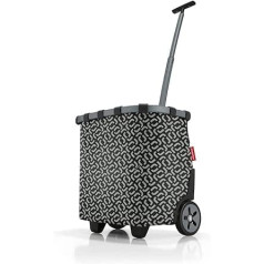 Reisenthel Carrycruiser Portable Shopping Trolley with Sturdy Black Aluminium Frame, Shoulder Strap and Removable Mesh Inner Pocket. Made of Water-Repellent Material