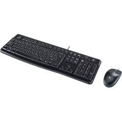 Keyboard + membrane mouse set logitech mk120 920-002563 (usb 2.0; (us); black; optical)