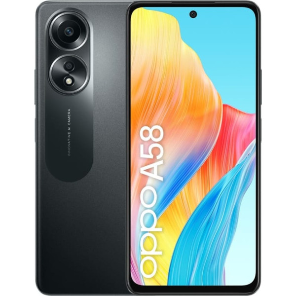 Oppo a58 6/128gb melns viedtālrunis