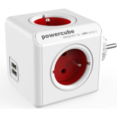 Powercube oriģinālais usb 2202rd/froupc sadalītājs, sarkans