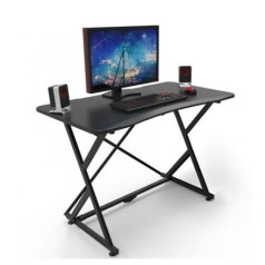 Black gaming computer desk