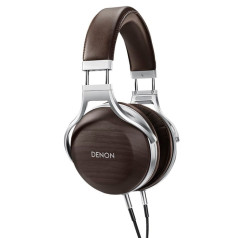 Denon Ah-D5200 headphones, brown and silver