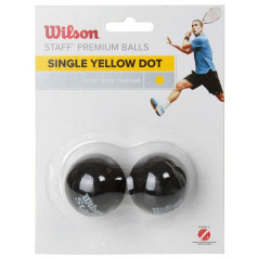 Wilson Staff Squash Yellow Dot 2 Pack Ball WRT617800 / viens izmērs