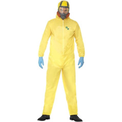 Helovīns! Smiffys Breaking Bad Costume Yellow ar aizsargtērpu, masku, cimdiem un zoda bārdu