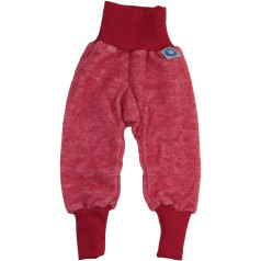 Cosilana Baby Fleece-Hose ar Bund kbT Wolle Bio Baumwolle (Rot Melange