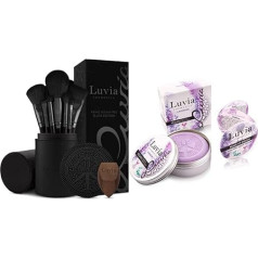 Luvia, Prime Vegan Pro aplauzuma otu komplekts, Black & Luvia otu tīrīšanas līdzeklis, kosmētika, otu ziepes, ceriņi, kosmētikas otu tīrīšanai, Beauty Blender ziepes, 100 g, XXL