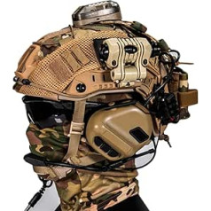 AQzxdc ātri peintbola ķiveru komplekti ar taktiskām austiņām un teleskopisko modeli, vizieri un brillēm, kabatas lukturīti, signāla indikatoru, NVG turētāju, Airsoft šaušanai un medību spēlei BBS