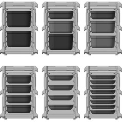 HENDI Catering Container, mit 8 Einschüben für GN-Behältern mit einem Abstand von 61mm, Thermo frontlader, 100L, 635x465x(H)660mm, polipropilēns, 100 litri