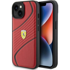 Ferrari Twist Metal Logo Back Case Aizsargapvalks Priekš Apple iPhone 15