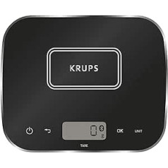 Krups XF5548 sagatavošanas un gatavošanas virtuves svari (Bluetooth, savietojams ar Prep&Cook un Cook4Me lietotnēm, automātiska mērvienību pārveidošana) melni