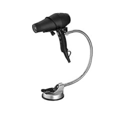 360° Free Rotating Hair Dryer Holder with Suction Cup Universal Adjustable Holder for Almost Any Hair Dryer/Hair Dryer