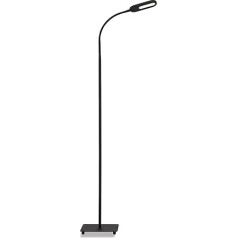 Briloner Leuchten LED grīdas lampa, aptumšojama grīdas lampa, krāsu temperatūras kontrole, 8 vati, 600 lūmeni, melna, 8 W