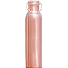 AncientImpex Pure Copper (99.74%) Matte Finish Bottle with Handle | Seamless Leakproof Copper Water Bottle with Matte Finish with Handle 1000ml
