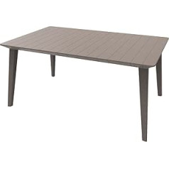 Allibert by Keter Lima 160 Garden Table, Cappuccino, Rectangular, up to 6 People, Plastic, 157 x 97 cm