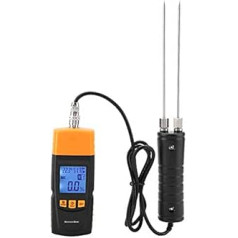 Akozon GM620 Wood Moisture Tester LCD Display Digital Adjustable Wood Moisture Tester -10-60 Measuring Range 2-40/50/60/70 for Tobacco Paper Bamboo