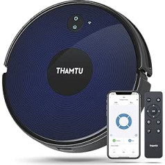 Thamtu G2 Robot Vacuum Cleaner with Wiping Function, Hair Tangle Not in the Device, Automatic Charging, Compatible with Alexa and Google Assistant, Suitable for Families with Pets