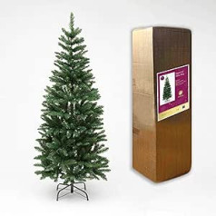 SHATCHI 6ft Slim Pine Christmas Tree with Pencil Tips 4ft - 8ft Metal