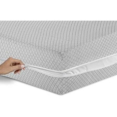 100% Polyester Cotton Fully Encased Zipped Mattress Protector Single Double King Super King Size Mattress Cover with Zipper