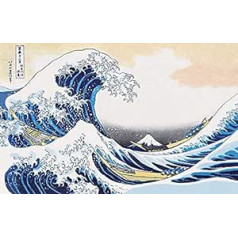 Boho Town izšūšanas komplekts pieaugušajiem Krustdūrienu izšūšanas sākuma komplekti pieaugušajiem DIY komplekts - The Great Wave no Hokusai 40x50cm krustdūriena raksta dāvana