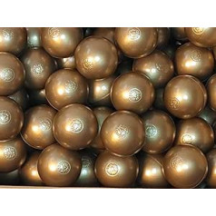 100 Organic Ball Pit Balls Made from Renewable Sugarcane Raw Materials (6 cm Diameter, Gold)