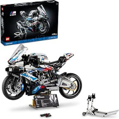 LEGO 42130 Technic BMW M 1000 RR motocikla modelis, modeļu komplekts pieaugušajiem, amatniecības dāvanu komplekts vīriešiem un sievietēm, mājas vai biroja dekorēšanai