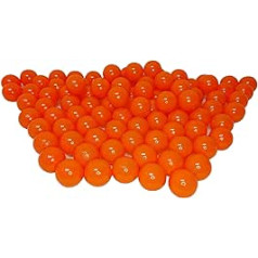 100 Organic Ball Pit Balls Made from Renewable Sugarcane Raw Materials (7 cm Diameter, Orange)