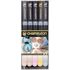 Pinselstift Chameleon Color Tones pildspalvu komplekts 5stk. Pasteļtoņi