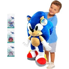 Sonic The Hedgehog Sonic plīša rotaļlieta oriģināla, licencēta 31,4 collas / 80 cm (Sonic plīša rotaļlieta 80 cm)