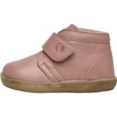 Falcotto Conte VL Shoe in Brushed Nappa Leather with Velcro Fastening Dusky Pink, pink