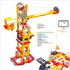 OSOYOO STEM rotaļlietu būvbloku būvbloku robotu programmējamā sākuma komplekta grafiskās programmēšanas apguvei ir iekļauti 200+ ķieģeļi, Arduino UNO pamatplate, paplašināšanas plate, sensoru moduļi