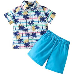 Kleinkind Jungen Kurzarm Blumendrucke T Shirt Tops Shorts Kind Kinder Gentleman Outfits Neugeborene Jungen-Outfits