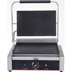 RUYICZB Panini Maker, Contact Grill with Crumb Tray, Sandwich Maker with Cool Touch Handle, Sandwich Toaster with Light Indicator, Stainless Steel Housing, Thermostat 122-572℉, Double-Sided Baking