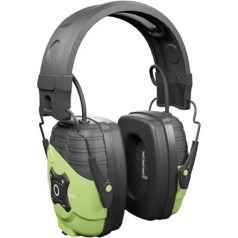 ISOtunes LINK Aware Bluetooth Earmuffs: EN352 Compliant Audio Pass-Through Hearing Protection, Green