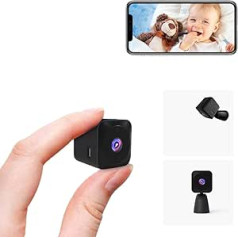 Mini kamera 4K HD novērošanas kamera tiešraides mobilā tālruņa lietotne iekštelpu WiFi video novērošanai ar akumulatoru Maza WiFi Baby Monitor drošības kamera Kompakta mājdzīvnieku kamera kustības sensora nakts