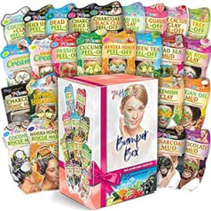 7th Heaven Bumper Box Face Mask Gift Set - Contains 25 Pampering Peel-Off and Mud Face Masks Ideal for All Skin Types