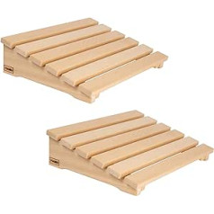 VIAMO® Saunas galvas balsts Galvas balsta atzveltne izgatavota no Abachi koka (komplektā 2) 39,5 cm x 30 cm