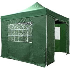 All Seasons Gazebos Pop Up Gazebo with 4 Side Panels and Accessories Set 3 x 3 m Green