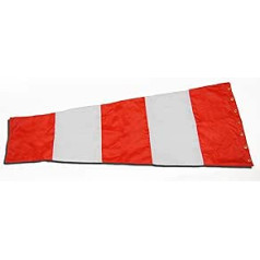 Airport Windsock Corporation 18" x 60" oranži balts nomaiņas vējzoklis 100% ASV ražots