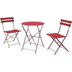 Grand Patio Bistro Set of 3 Garden Furniture Set, 2 Chairs and 1 Table, Premium Steel, Foldable Balcony Set for Yard, Garden, Outdoor Use