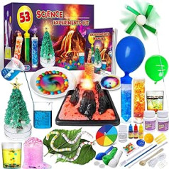 UNGLINGA 53 Experiments Science Kits for Children Boys Girls Gift Ideas for Birthday, Chemistry Physics Set, STEM Activities Learning Educational Scientist Toy