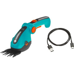Gardena ComfortCut Li 9887-20 Cordless Grass Shears with 8 cm Cutting Width, Angled Comfort Handle with LED Indicator, Blade Change without Tools