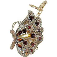 Clownred Butterfly atslēgu piekariņi ar kristāla atslēgu Rhinestone piekaramie piekariņi, kristāla atslēgu piekariņi sievietēm automašīnas atslēgai