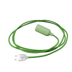 creative cables - Silicone Snake Light with Switch and Plug - Without Bulb, Soft Green