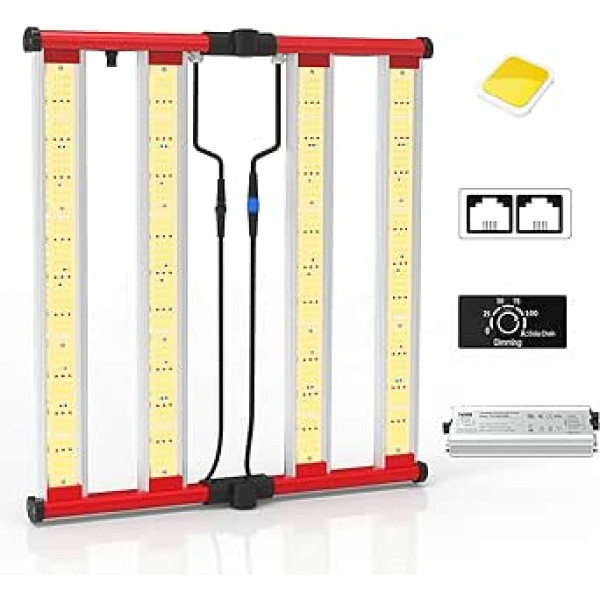 AGLEX 240 W LED augšanas lampas, LED augu lampa ar UV IR, LED augšanas lampa ar LM281B diodēm margrietiņa ķēde salokāma un aptumšojama pilna spektra komerciāla hidroponiska audzēšanas lampa 3 x 3/4 x 4 augšanas telts