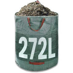 Heavy Duty Garden Waste Sacks - 272 Litre - 1 Sack - Industrial Handles and Fabric - Garden / Green Waste Bags - Reusable