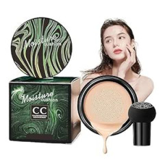 Air Cushion Foundation HOUSN CC Cream Liquid Foundation Make Up Mushroom Head Sponge Korektors Sēņu galvas gaisa spilvens BB Cream Makeup Base Vienmērīgs ādas tonis visiem ādas tipiem (dabisks)