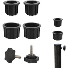 Kingovalley Umbrella Stand Replacement Parts, Patio Umbrella Spare Parts with 2 M8 M8 Thread Replacement Hand Knob for Patio Umbrella 4 Pack