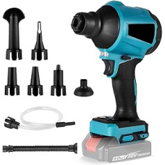 Battery Blower Mini Battery Blower Leaf Blower Compatible with Makita 18 V Batteries Li-Ion for Lawn Care, Leaf Bubbles, Car and Corner Cleaning (without Batteries, without Charger) (Blue)